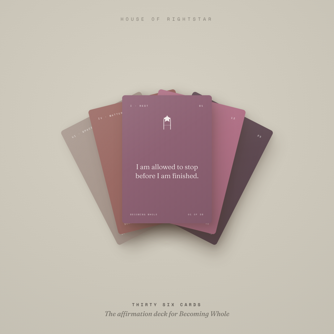 The Becoming Whole affirmation deck