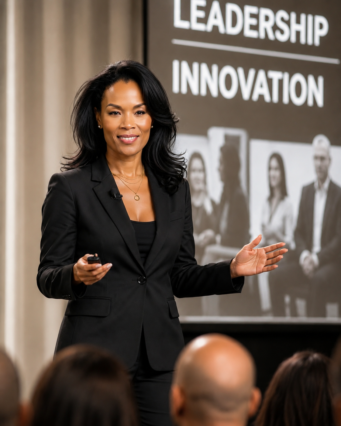 Jennifer E. Mahone-Rightler delivering a keynote presentation.